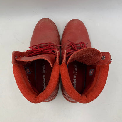 【中古品】【メンズ】 TIMBERLAND ティンバーランド A14LE 6 IN DOUBLE COLLAR BOOT 6インチ ダブル カラー ブーツ 靴 164-260603-kh-02-izu サイズ：26.5 カラー：レッド 万代Net店
