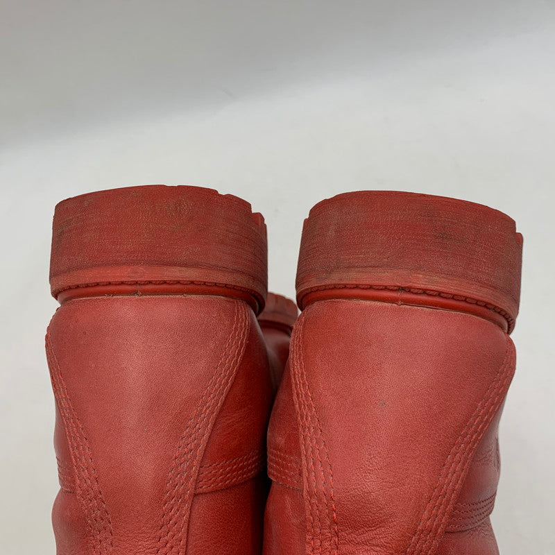 【中古品】【メンズ】 TIMBERLAND ティンバーランド A14LE 6 IN DOUBLE COLLAR BOOT 6インチ ダブル カラー ブーツ 靴 164-260603-kh-02-izu サイズ：26.5 カラー：レッド 万代Net店