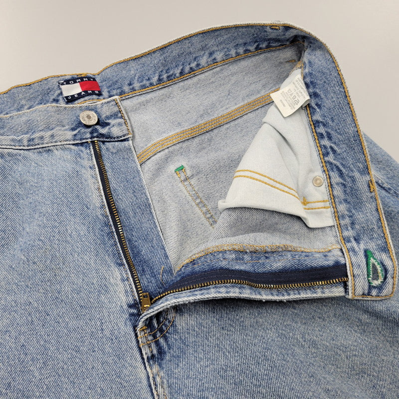 【中古品】【メンズ】 TOMMY JEANS トミー ジーンズ DENIM PAINTER PANTS デニムペインターパンツ 157-260608-as-19-izu サイズ：36×32 カラー：ライトインディゴ 万代Net店