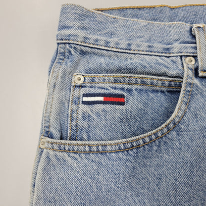 【中古品】【メンズ】 TOMMY JEANS トミー ジーンズ DENIM PAINTER PANTS デニムペインターパンツ 157-260608-as-19-izu サイズ：36×32 カラー：ライトインディゴ 万代Net店