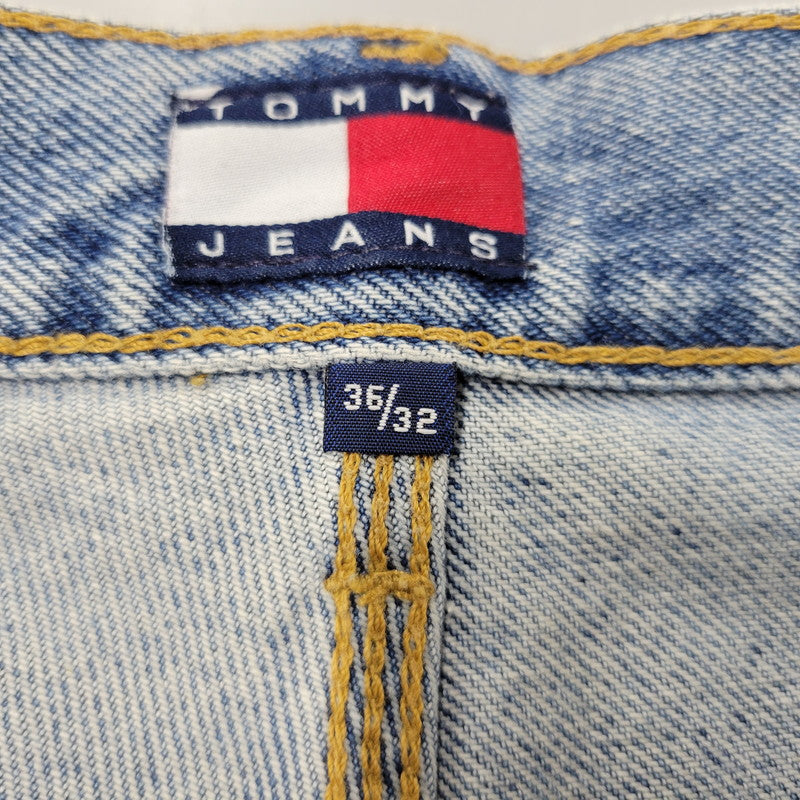 【中古品】【メンズ】 TOMMY JEANS トミー ジーンズ DENIM PAINTER PANTS デニムペインターパンツ 157-260608-as-19-izu サイズ：36×32 カラー：ライトインディゴ 万代Net店