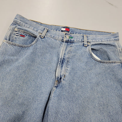 【中古品】【メンズ】 TOMMY JEANS トミー ジーンズ DENIM PAINTER PANTS デニムペインターパンツ 157-260608-as-19-izu サイズ：36×32 カラー：ライトインディゴ 万代Net店
