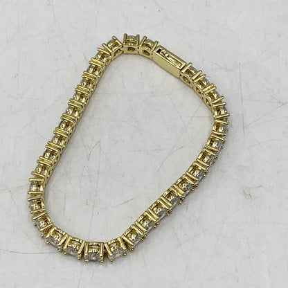【中古品】【メンズ/レディース】 GLITTER グリッター TENNIS CHAIN BRACELET テニス チェーン ブレスレット アクセサリー 192-260612-ya-10-izu カラー：ゴールド 万代Net店