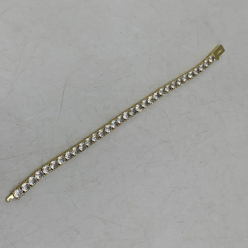 【中古品】【メンズ/レディース】 GLITTER グリッター TENNIS CHAIN BRACELET テニス チェーン ブレスレット アクセサリー 192-260612-ya-10-izu カラー：ゴールド 万代Net店