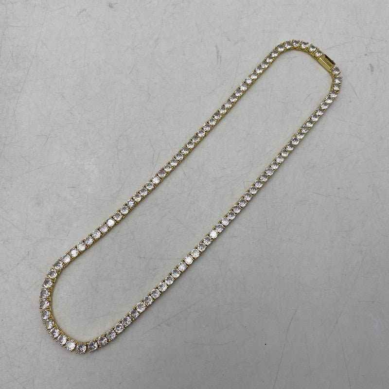 【中古品】【メンズ/レディース】 GLITTER グリッター TENNIS CHAIN NECKLACE テニス チェーン ネックレス アクセサリー 192-260604-cs-03-izu カラー：ゴールド 万代Net店