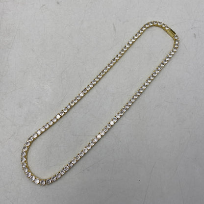 【中古品】【メンズ/レディース】 GLITTER グリッター TENNIS CHAIN NECKLACE テニス チェーン ネックレス アクセサリー 192-260604-cs-03-izu カラー：ゴールド 万代Net店