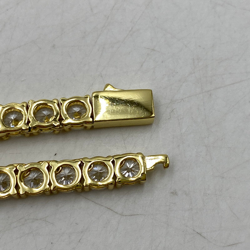 【中古品】【メンズ/レディース】 GLITTER グリッター TENNIS CHAIN NECKLACE テニス チェーン ネックレス アクセサリー 192-260604-cs-03-izu カラー：ゴールド 万代Net店