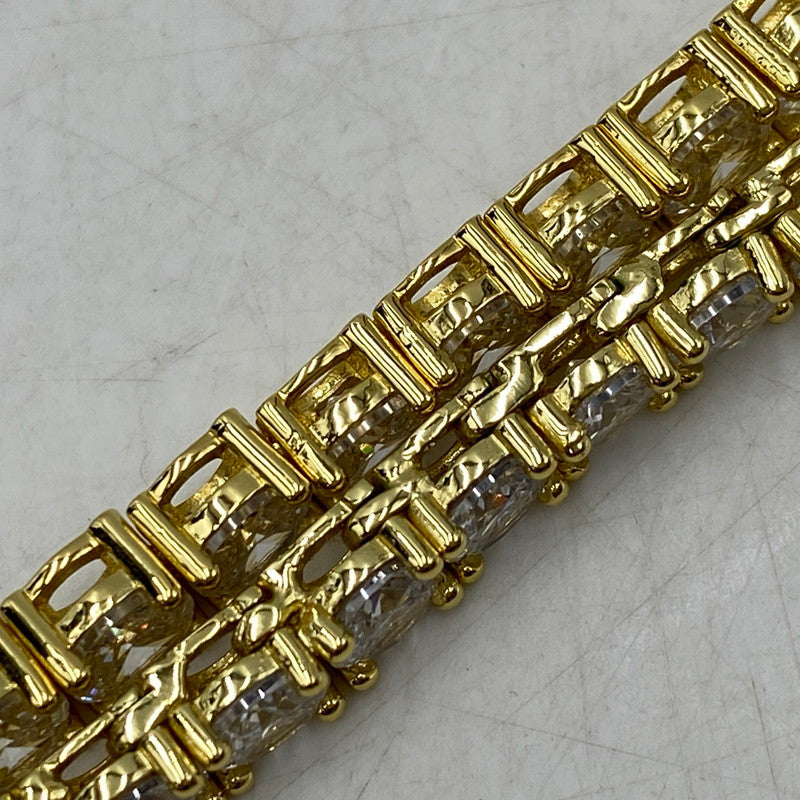 【中古品】【メンズ/レディース】 GLITTER グリッター TENNIS CHAIN NECKLACE テニス チェーン ネックレス アクセサリー 192-260604-cs-03-izu カラー：ゴールド 万代Net店