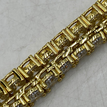 【中古品】【メンズ/レディース】 GLITTER グリッター TENNIS CHAIN NECKLACE テニス チェーン ネックレス アクセサリー 192-260604-cs-03-izu カラー：ゴールド 万代Net店