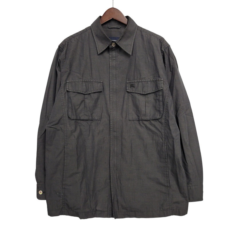【中古品】【メンズ】 BURBERRY LONDON バーバリーロンドン BBP38-812-09 WORK SHIRT JACKET ワーク シャツ ジャケット アウター 141-260620-kh-02-izu サイズ：L カラー：チャコール 万代Net店