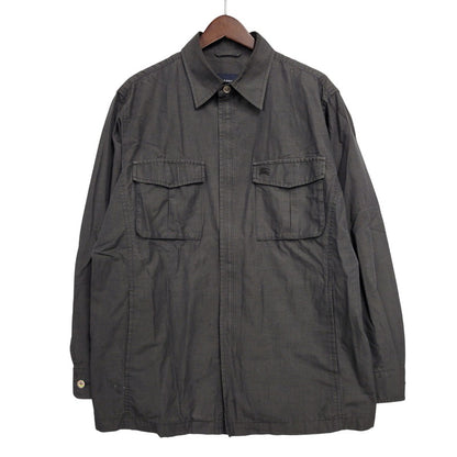 【中古品】【メンズ】 BURBERRY LONDON バーバリーロンドン BBP38-812-09 WORK SHIRT JACKET ワーク シャツ ジャケット アウター 141-260620-kh-02-izu サイズ：L カラー：チャコール 万代Net店