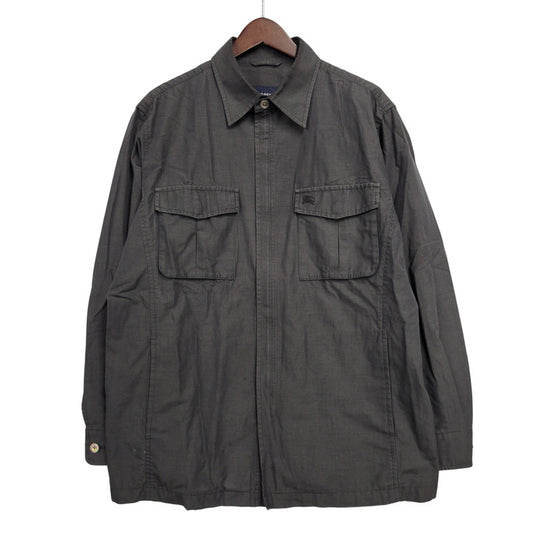 【中古品】【メンズ】 BURBERRY LONDON バーバリーロンドン BBP38-812-09 WORK SHIRT JACKET ワーク シャツ ジャケット アウター 141-260620-kh-02-izu サイズ：L カラー：チャコール 万代Net店