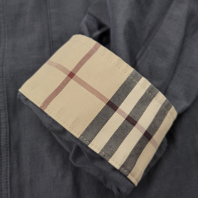 【中古品】【メンズ】 BURBERRY LONDON バーバリーロンドン BBP38-812-09 WORK SHIRT JACKET ワーク シャツ ジャケット アウター 141-260620-kh-02-izu サイズ：L カラー：チャコール 万代Net店
