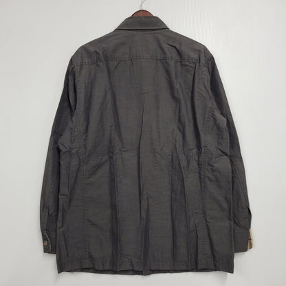 【中古品】【メンズ】 BURBERRY LONDON バーバリーロンドン BBP38-812-09 WORK SHIRT JACKET ワーク シャツ ジャケット アウター 141-260620-kh-02-izu サイズ：L カラー：チャコール 万代Net店
