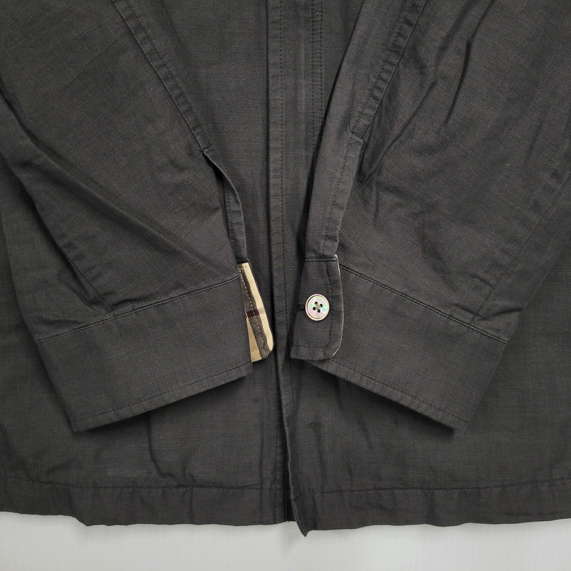 【中古品】【メンズ】 BURBERRY LONDON バーバリーロンドン BBP38-812-09 WORK SHIRT JACKET ワーク シャツ ジャケット アウター 141-260620-kh-02-izu サイズ：L カラー：チャコール 万代Net店