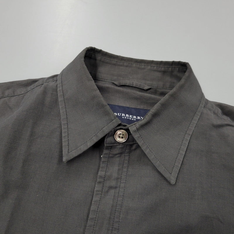 【中古品】【メンズ】 BURBERRY LONDON バーバリーロンドン BBP38-812-09 WORK SHIRT JACKET ワーク シャツ ジャケット アウター 141-260620-kh-02-izu サイズ：L カラー：チャコール 万代Net店