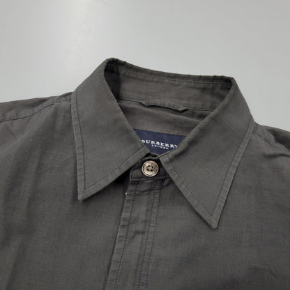 【中古品】【メンズ】 BURBERRY LONDON バーバリーロンドン BBP38-812-09 WORK SHIRT JACKET ワーク シャツ ジャケット アウター 141-260620-kh-02-izu サイズ：L カラー：チャコール 万代Net店