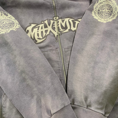 【中古品】【メンズ】 TRAVIS SCOTT トラヴィス・スコット CIRCUS MAXIMUS TOUR 2025 JAPAN ZIP HOODIE ジップ フーディ パーカー 142-260608-as-10-izu サイズ：XXL カラー：パープル系 万代Net店
