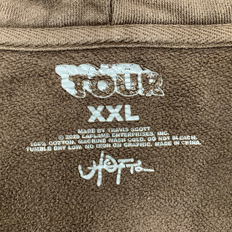 【中古品】【メンズ】 TRAVIS SCOTT トラヴィス・スコット CIRCUS MAXIMUS TOUR 2025 JAPAN ZIP HOODIE ジップ フーディ パーカー 142-260608-as-10-izu サイズ：XXL カラー：パープル系 万代Net店