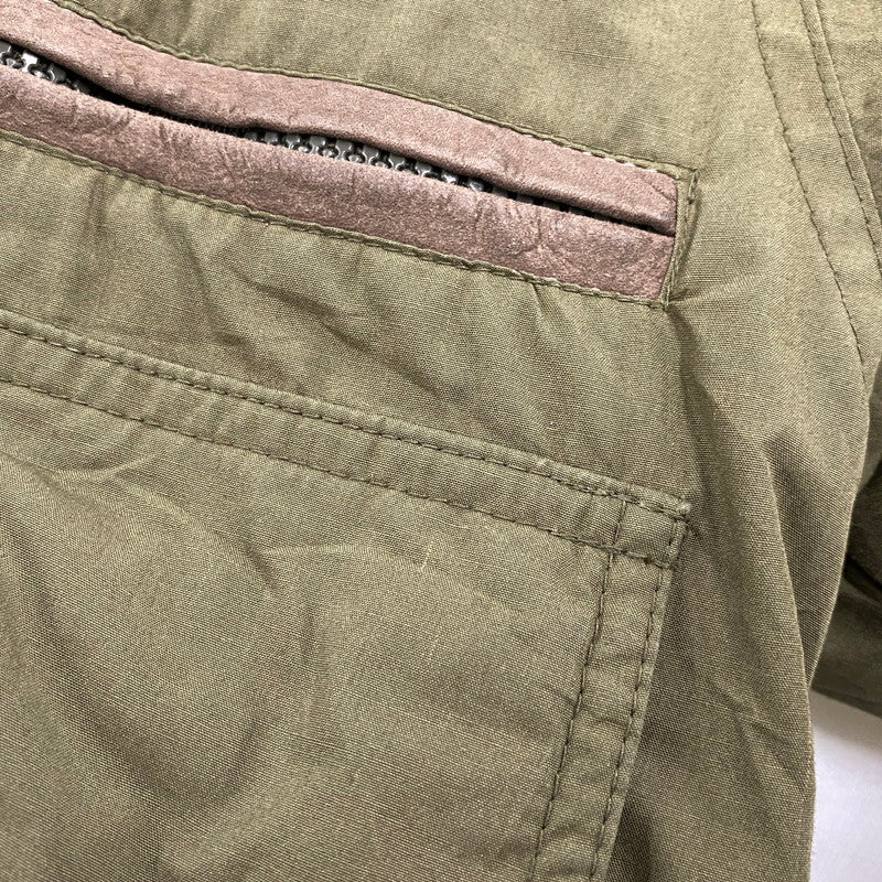 【中古品】【メンズ】 BOSTON TRADERS ボストン トレーダーズ LEATHER COLLAR JACKET レザー カラー ジャケット アウター 146-260609-ya-03-izu サイズ：M カラー：カーキ 万代Net店