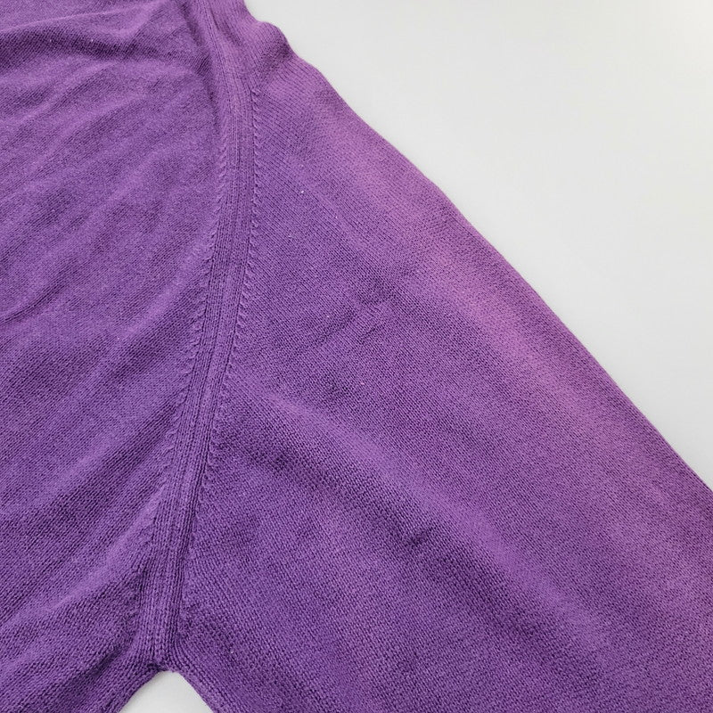 【中古品】【メンズ】 L.L.Bean エルエルビーン COTTON KNIT CARDIGAN U980 コットン ニット カーディガン 146-260614-as-05-izu サイズ：XL カラー：パープル 万代Net店