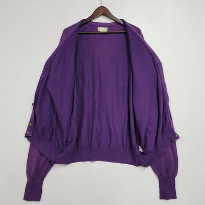 【中古品】【メンズ】 L.L.Bean エルエルビーン COTTON KNIT CARDIGAN U980 コットン ニット カーディガン 146-260614-as-05-izu サイズ：XL カラー：パープル 万代Net店