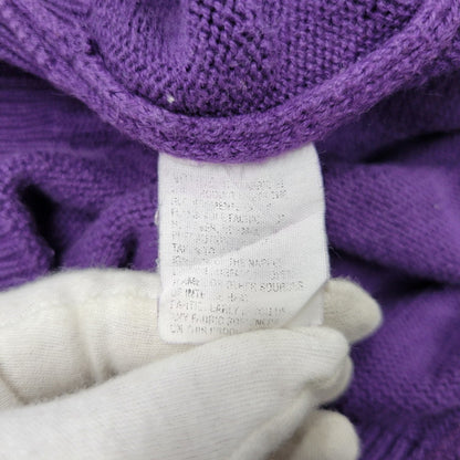 【中古品】【メンズ】 L.L.Bean エルエルビーン COTTON KNIT CARDIGAN U980 コットン ニット カーディガン 146-260614-as-05-izu サイズ：XL カラー：パープル 万代Net店