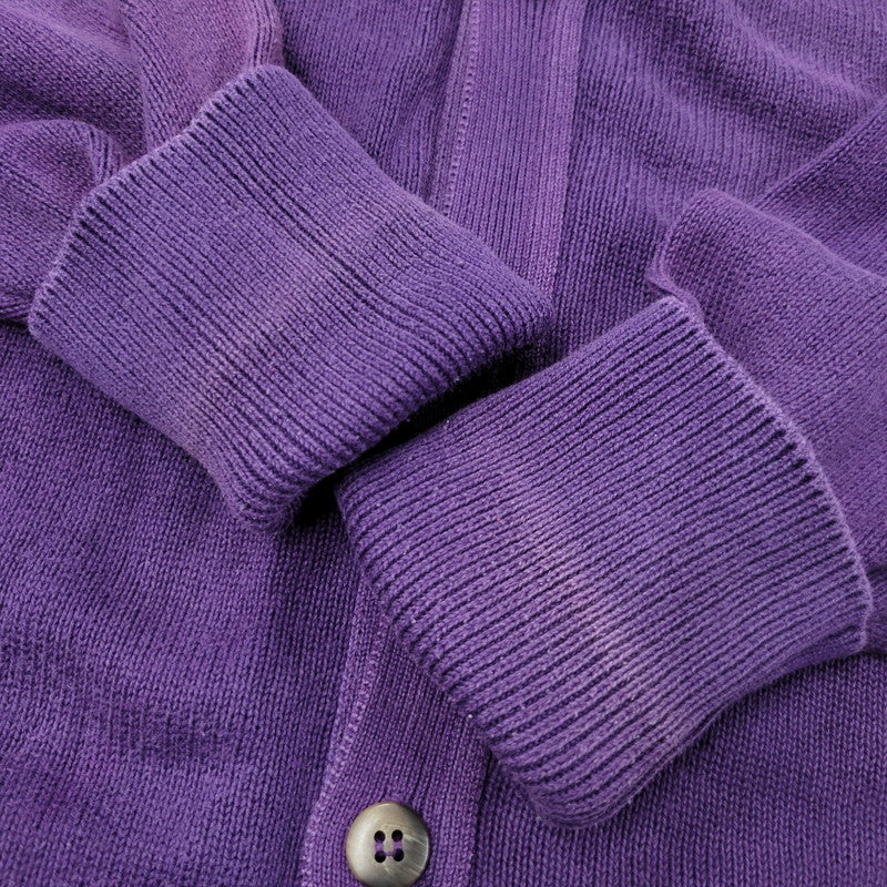 【中古品】【メンズ】 L.L.Bean エルエルビーン COTTON KNIT CARDIGAN U980 コットン ニット カーディガン 146-260614-as-05-izu サイズ：XL カラー：パープル 万代Net店