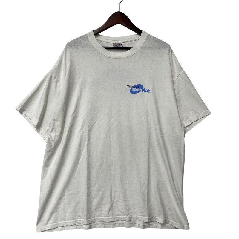 【中古品】【メンズ】 MICROSOFT TECHNET マイクロソフト テックネット 90-00S COMPANY SS TEE カンパニー ショートスリーブ Tシャツ トップス 半袖 146-260609-ya-07-izu サイズ：XL カラー：ホワイト 万代Net店