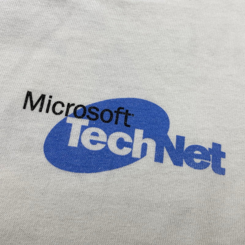 【中古品】【メンズ】 MICROSOFT TECHNET マイクロソフト テックネット 90-00S COMPANY SS TEE カンパニー ショートスリーブ Tシャツ トップス 半袖 146-260609-ya-07-izu サイズ：XL カラー：ホワイト 万代Net店