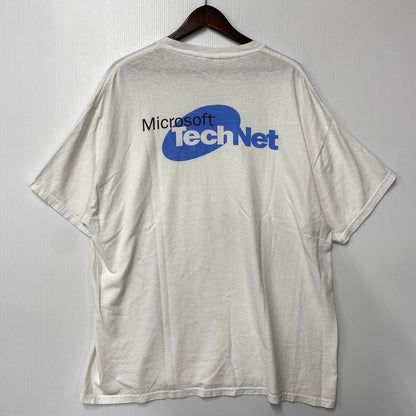 【中古品】【メンズ】 MICROSOFT TECHNET マイクロソフト テックネット 90-00S COMPANY SS TEE カンパニー ショートスリーブ Tシャツ トップス 半袖 146-260609-ya-07-izu サイズ：XL カラー：ホワイト 万代Net店