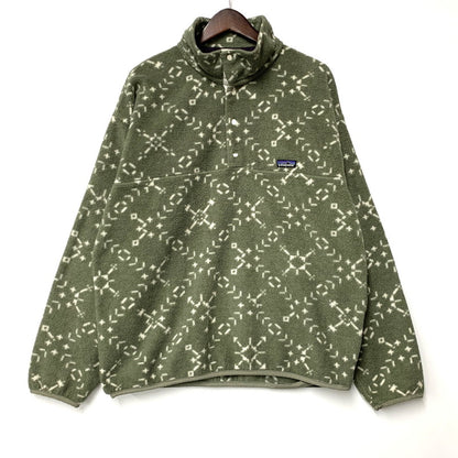 【中古品】【メンズ】 PATAGONIA パタゴニア 25205 USA製 SYNCHILLA SNAP-T シンチラ スナップT トップス 144-260605-kh-05-izu サイズ：L カラー：グリーン×ホワイト系 万代Net店