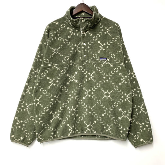 【中古品】【メンズ】 PATAGONIA パタゴニア 25205 USA製 SYNCHILLA SNAP-T シンチラ スナップT トップス 144-260605-kh-05-izu サイズ：L カラー：グリーン×ホワイト系 万代Net店