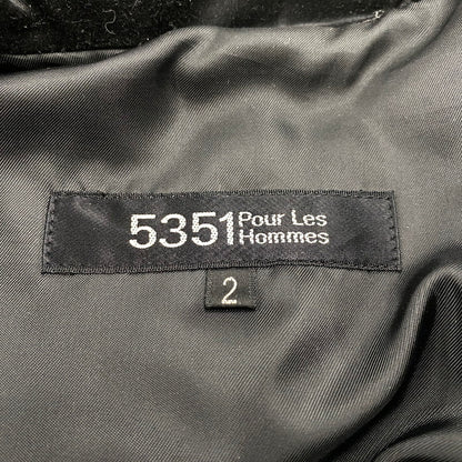 【中古品】【メンズ】 5351 POUR LES HOMMES プール オム FUR DOWN VEST ファー ダウン ベスト アウター 140-260609-ya-04-izu サイズ：2 カラー：ブラック 万代Net店