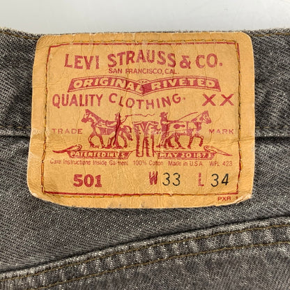 【中古品】【メンズ】 LEVI'S リーバイス 501-0658 刻印532 USA製 501 BLACK DENIM PANTS 先染め ブラック デニム パンツ ボトムス ズボン 157-260604-cs-13-izu サイズ：W33 L34 カラー：ブラック 万代Net店