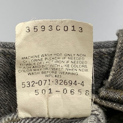 【中古品】【メンズ】 LEVI'S リーバイス 501-0658 刻印532 USA製 501 BLACK DENIM PANTS 先染め ブラック デニム パンツ ボトムス ズボン 157-260604-cs-13-izu サイズ：W33 L34 カラー：ブラック 万代Net店