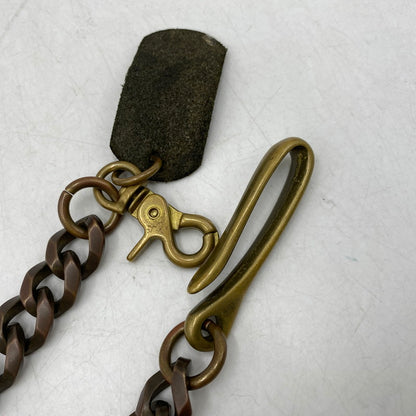 【中古品】【メンズ】 SAMURAI CRAFT サムライ クラフト LEATHER PATCH BRASS WALLET CHAIN レザー パッチ ブラス ウォレット チェーン アクセサリー 192-260611-ya-14-izu カラー：ゴールド 万代Net店