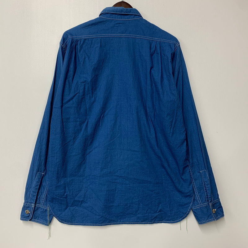 【中古品】【メンズ】 MISTER FREEDOM ミスターフリーダム × SUGAR CANE シュガーケーン USA製 LS WORK SHIRT ロングスリーブ ワーク シャツ トップス 145-260605-kh-02-izu サイズ：L カラー：ブルー 万代Net店