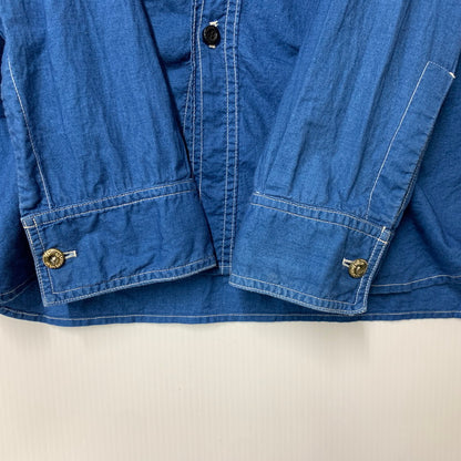 【中古品】【メンズ】 MISTER FREEDOM ミスターフリーダム × SUGAR CANE シュガーケーン USA製 LS WORK SHIRT ロングスリーブ ワーク シャツ トップス 145-260605-kh-02-izu サイズ：L カラー：ブルー 万代Net店