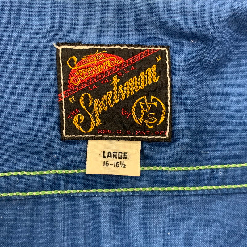 【中古品】【メンズ】 MISTER FREEDOM ミスターフリーダム × SUGAR CANE シュガーケーン USA製 LS WORK SHIRT ロングスリーブ ワーク シャツ トップス 145-260605-kh-02-izu サイズ：L カラー：ブルー 万代Net店