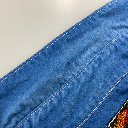 【中古品】【メンズ】 MISTER FREEDOM ミスターフリーダム × SUGAR CANE シュガーケーン USA製 LS WORK SHIRT ロングスリーブ ワーク シャツ トップス 145-260605-kh-02-izu サイズ：L カラー：ブルー 万代Net店