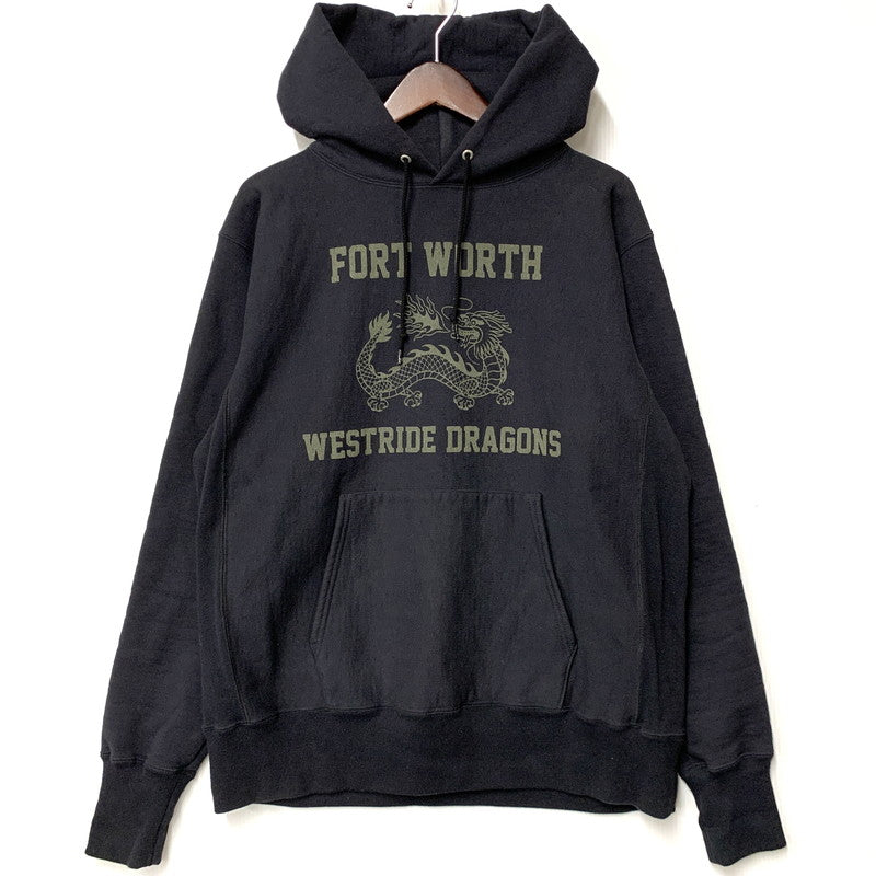 【中古品】【メンズ】 WESTRIDE ウエストライド RW HOODIE:DRAGONS リバースウィーブ フーディー ドラゴン パーカー トップス 145-260605-kh-03-izu サイズ：M カラー：ブラック 万代Net店