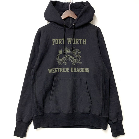 【中古品】【メンズ】 WESTRIDE ウエストライド RW HOODIE:DRAGONS リバースウィーブ フーディー ドラゴン パーカー トップス 145-260605-kh-03-izu サイズ：M カラー：ブラック 万代Net店