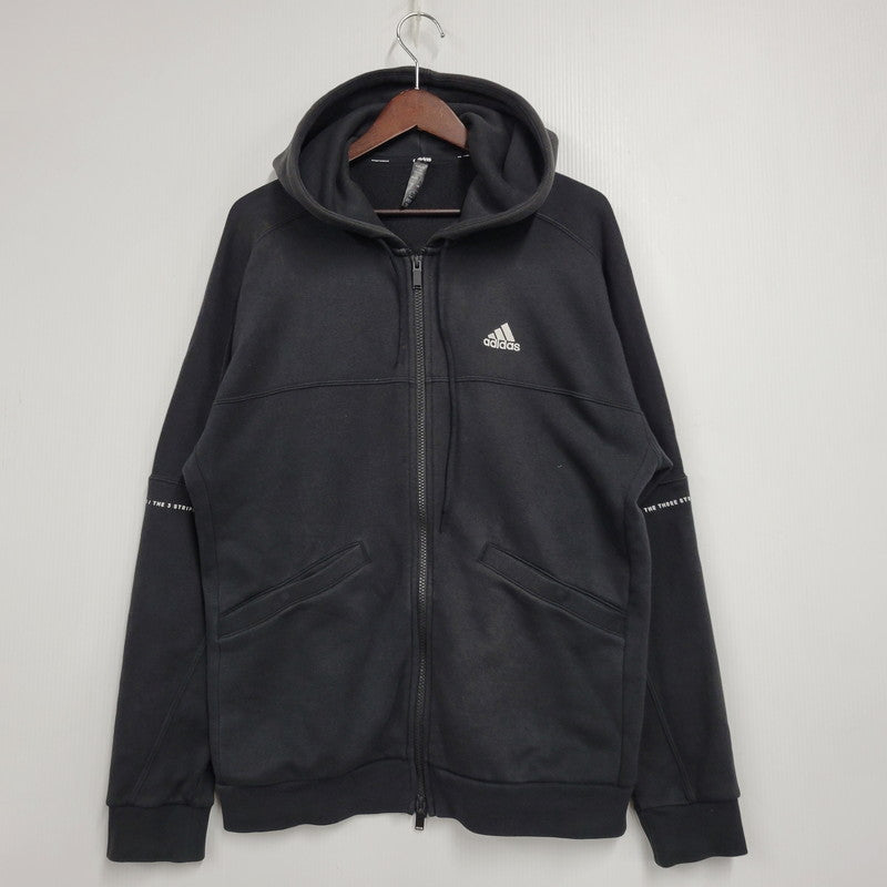 【中古品】【メンズ】 adidas アディダス LOOSEFIT SWEAT SET UP IK7357 IK7340 ルーズフィット スウェット セットアップ 148-260610-as-16-izu サイズ：L カラー：ブラック 万代Net店