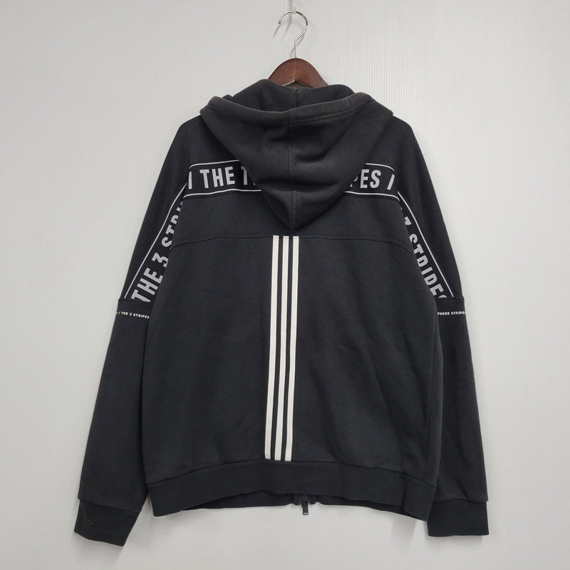 【中古品】【メンズ】 adidas アディダス LOOSEFIT SWEAT SET UP IK7357 IK7340 ルーズフィット スウェット セットアップ 148-260610-as-16-izu サイズ：L カラー：ブラック 万代Net店