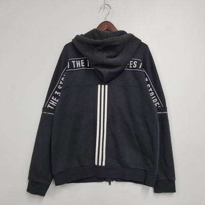 【中古品】【メンズ】 adidas アディダス LOOSEFIT SWEAT SET UP IK7357 IK7340 ルーズフィット スウェット セットアップ 148-260610-as-16-izu サイズ：L カラー：ブラック 万代Net店