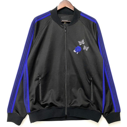 【中古品】【メンズ】 NEEDLES ニードルス × WILDSIDE YOHJI YAMAMOTO ワイルドサイド ヨウジヤマモト RW1527 TRACK トラック ジャケット アウター 140-260605-kh-08-izu サイズ：L カラー：ブラック×ブルー 万代Net店