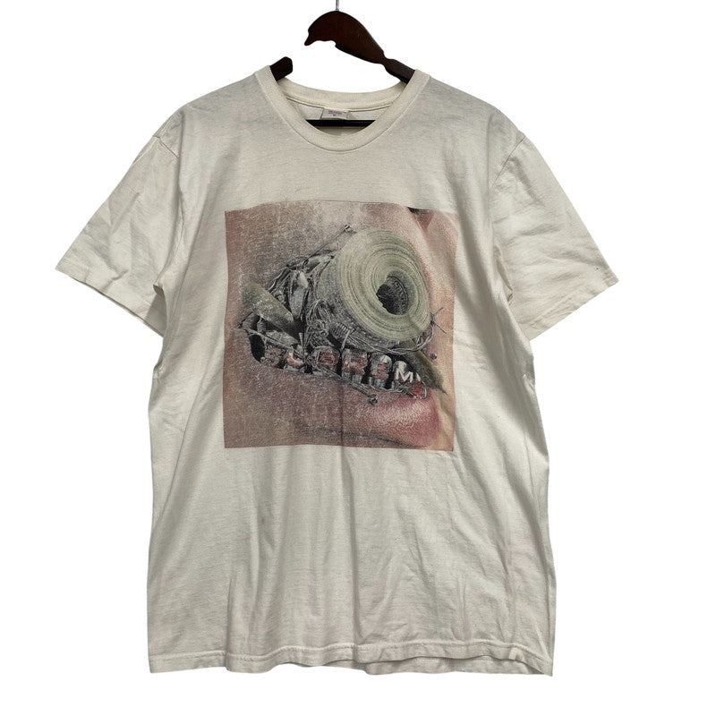 【現状渡し品】【メンズ】 SUPREME シュプリーム 22AW BRACES TEE ブレース ティー トップス 半袖 149-260604-cs-01-izu サイズ：M カラー：ホワイト 万代Net店