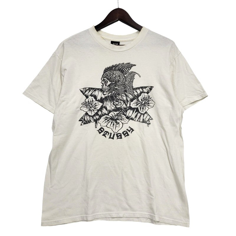 【現状渡し品】【メンズ】 STUSSY ステューシー S/S TEE ショートスリーブ Tシャツ 黒タグ 半袖 142-260610-as-15-izu サイズ：M カラー：ホワイト 万代Net店