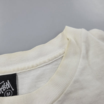 【現状渡し品】【メンズ】 STUSSY ステューシー S/S TEE ショートスリーブ Tシャツ 黒タグ 半袖 142-260610-as-15-izu サイズ：M カラー：ホワイト 万代Net店